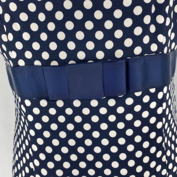Apart Women's Navy Polka Dot Sleeveless Business Preppy Sheath Dress Size 6/C36 - Picture 9 of 9